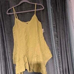 Free People Palma Green Top NWT